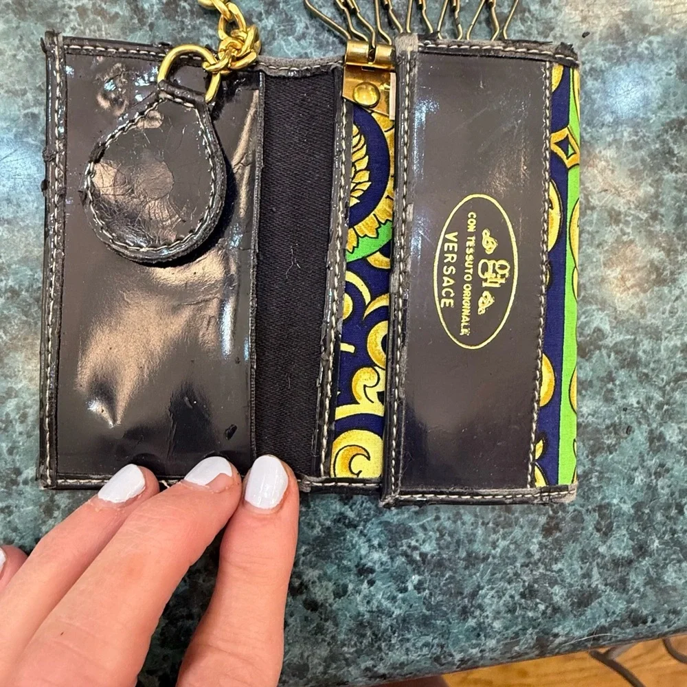 Versace Green and Gold Key Holder